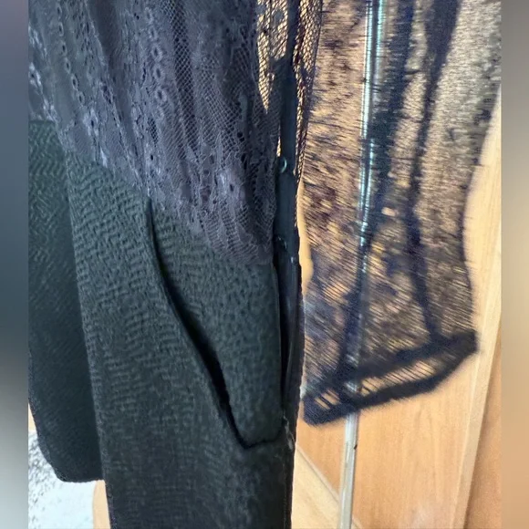 NWOT Maje Sheer Black Lace Top Party Dress in Size 3/Medium-Large - Picture 4 of 5